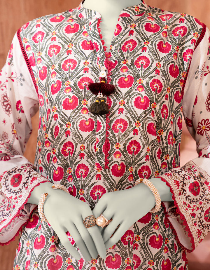 Lawn Multicolor Unstitched Shirt - J. Junaid Jamshed