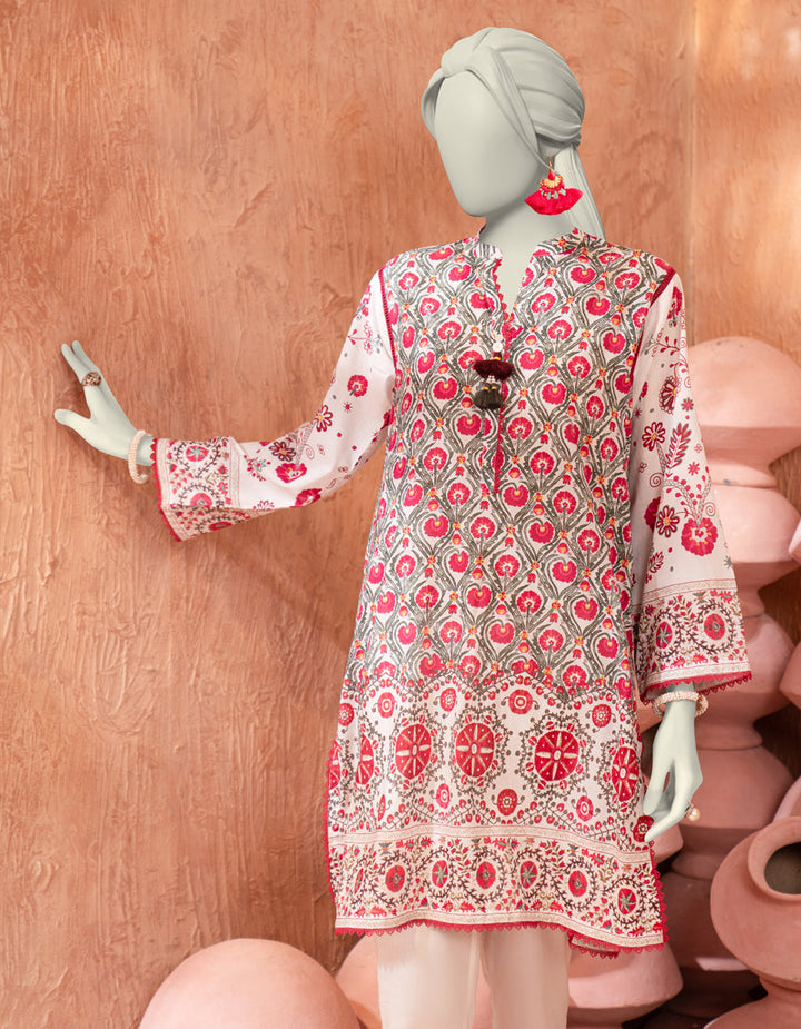 Lawn Multicolor Unstitched Shirt - J. Junaid Jamshed