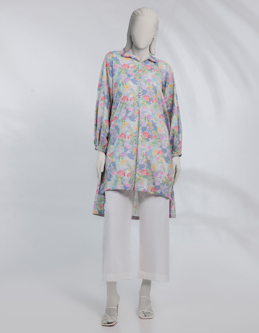 Lawn Multicolor Unstitched Shirt - J. Junaid Jamshed