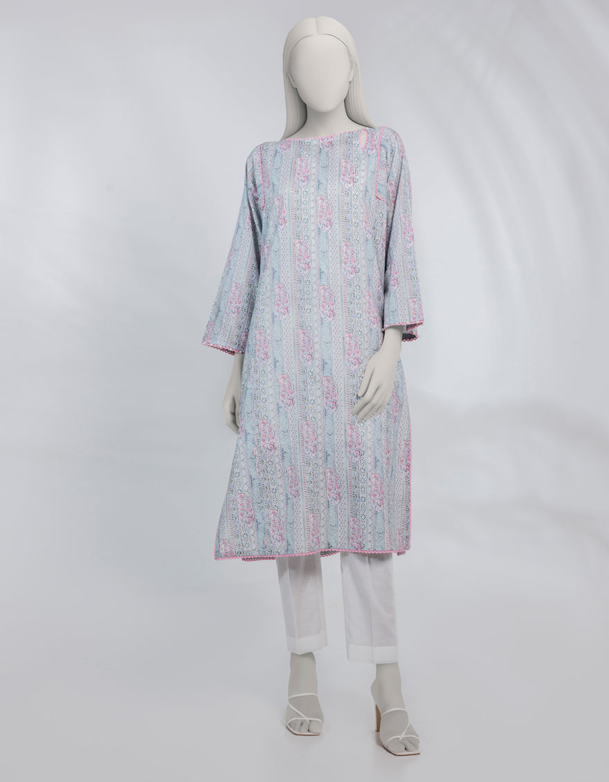 Lawn Multicolor Unstitched Shirt - J. Junaid Jamshed