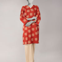 Lawn Rust Unstitched Suit - J. Junaid Jamshed