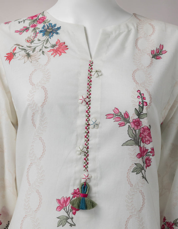 Lawn Multicolor Unstitched Suit - J. Junaid Jamshed