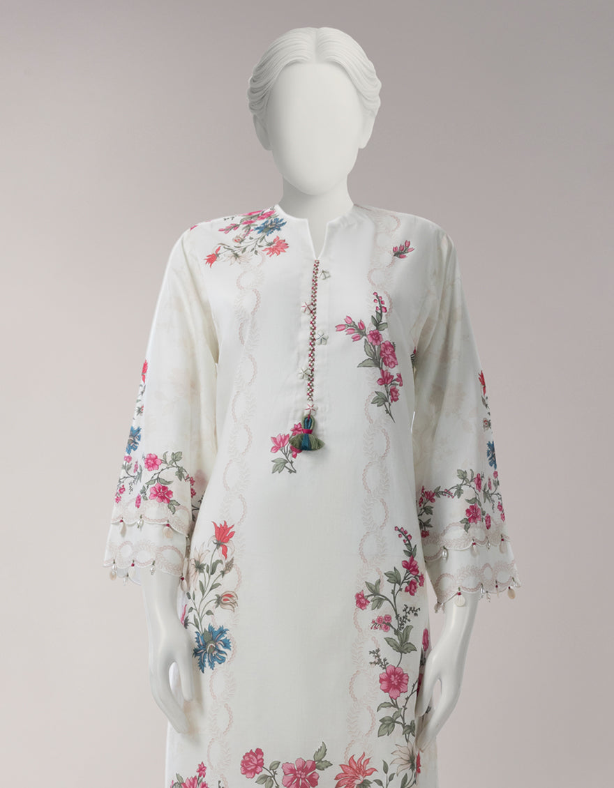 Lawn Multicolor Unstitched Suit - J. Junaid Jamshed