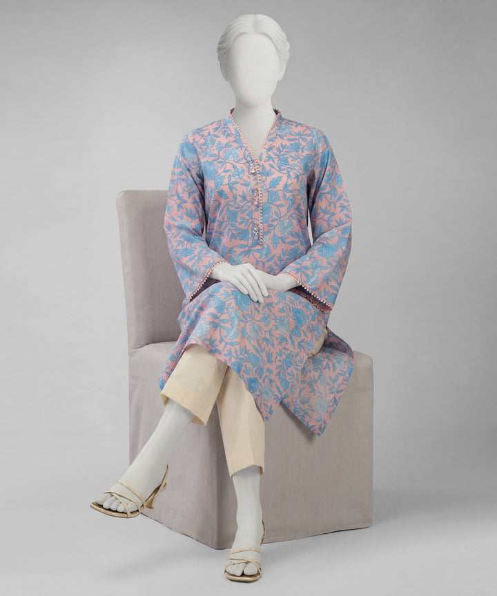 Lawn Pink Unstitched Suit - J. Junaid Jamshed