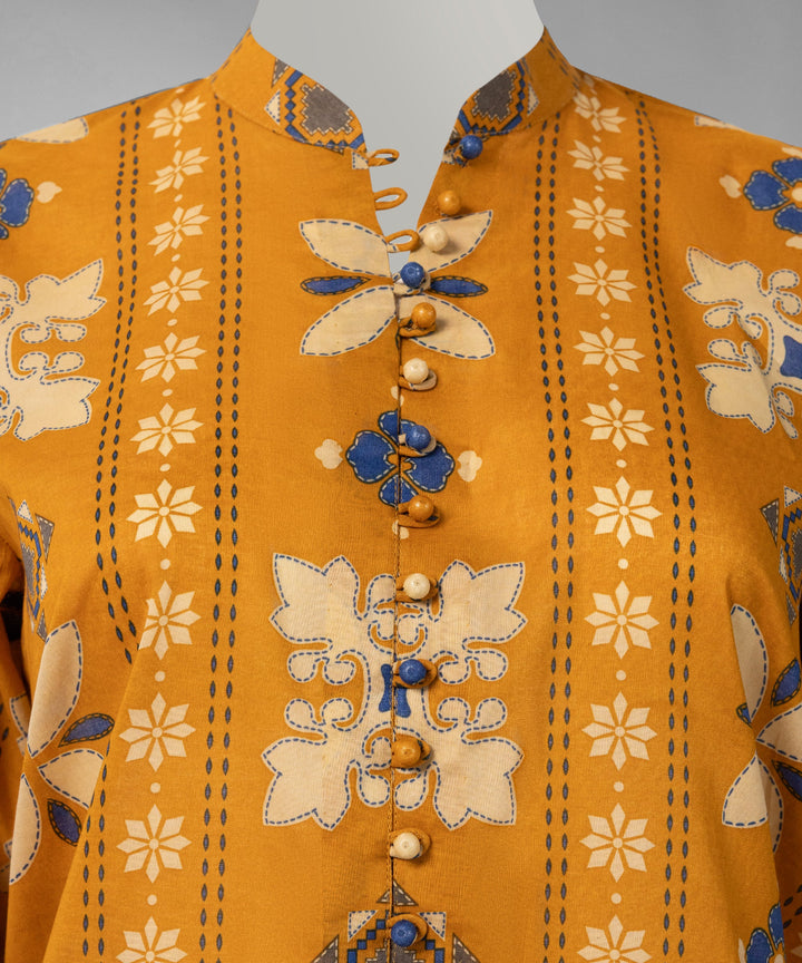 Lawn Yellow Unstitched Suit - J. Junaid Jamshed