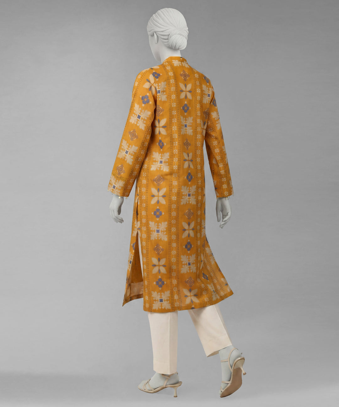 Lawn Yellow Unstitched Suit - J. Junaid Jamshed