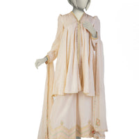 Dobby Off White Stitched Suit - J. Junaid Jamshed