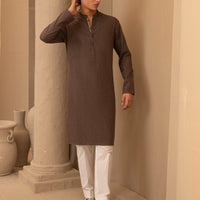 Blended Brown Kurta - J. Junaid Jamshed