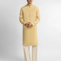 Cotton Cream Kurta - J. Junaid Jamshed