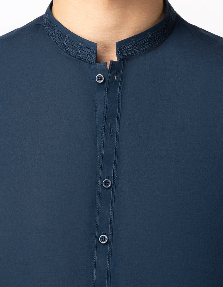 Cotton Blue Shalwar Kameez - J. Junaid Jamshed