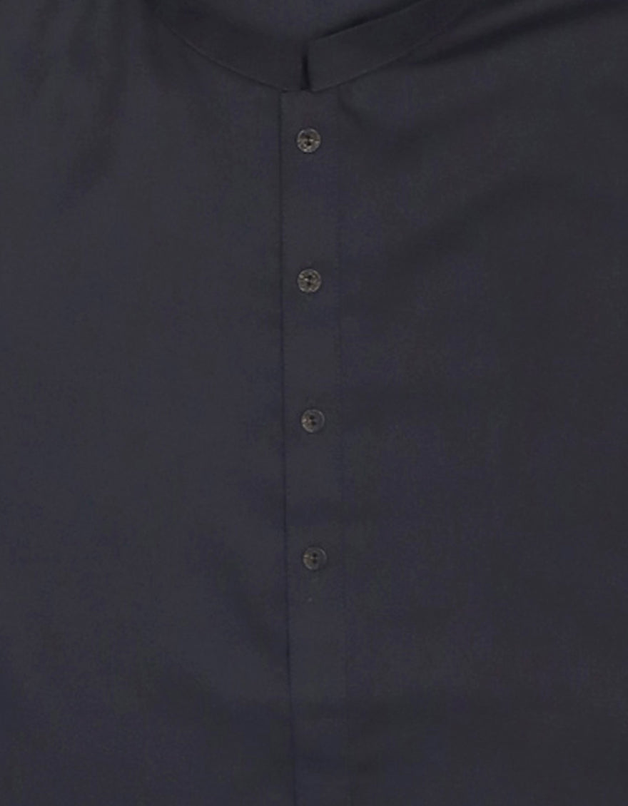 Blended Navy Blue Kurta Trouser - J. Junaid Jamshed