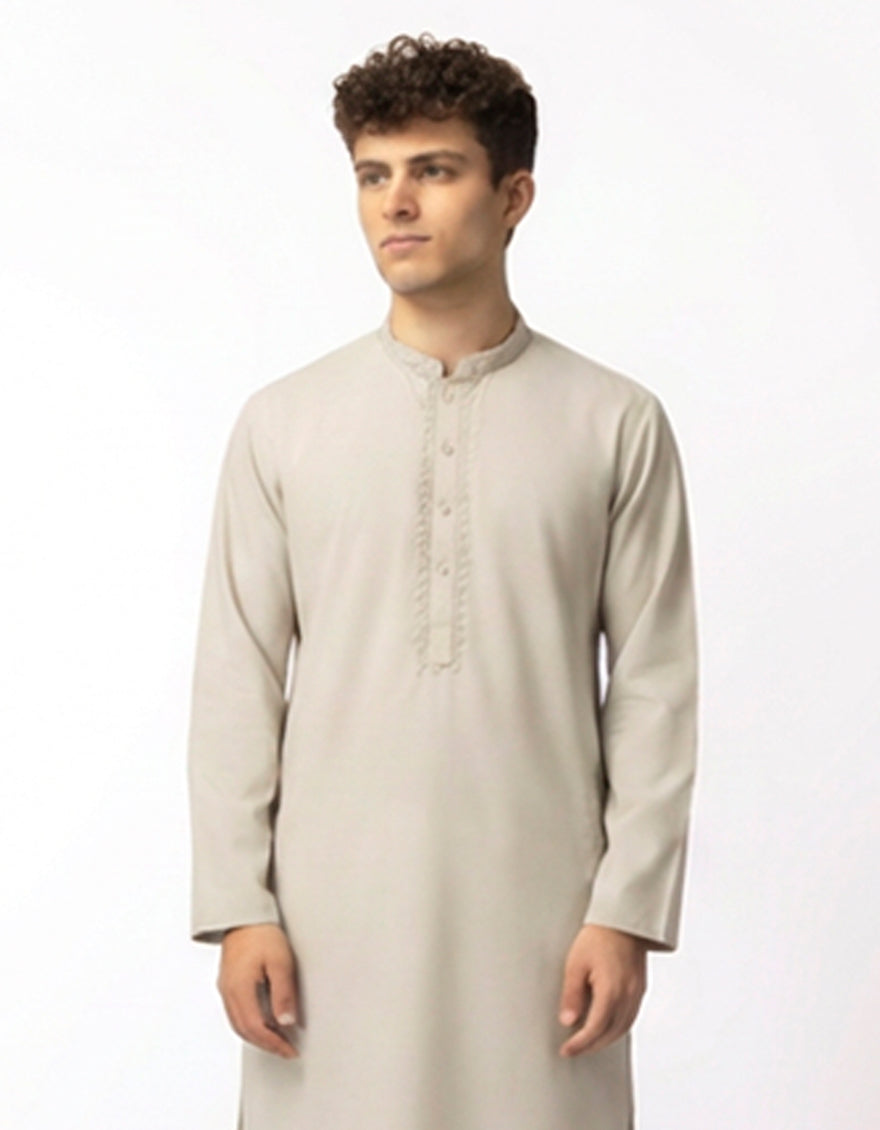 Blended Off White Kurta Trouser - J. Junaid Jamshed