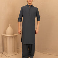 Blended Pine Green Shalwar Kameez - J. Junaid Jamshed