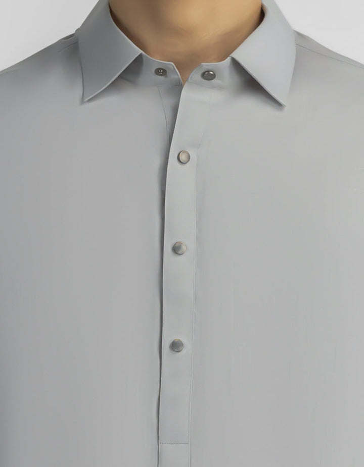 Blended Light Grey Shalwar Kameez - J. Junaid Jamshed