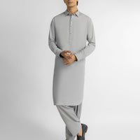 Blended Light Grey Shalwar Kameez - J. Junaid Jamshed