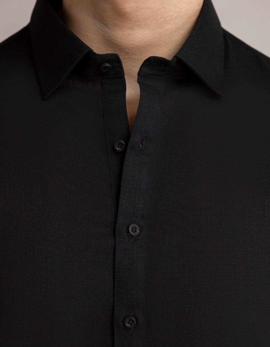 Cotton Black Shalwar Kameez - J. Junaid Jamshed