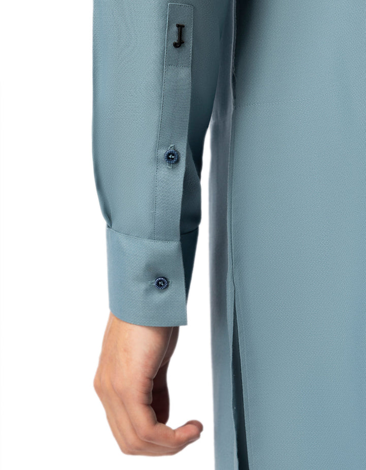 Blended Light Blue Shalwar Kameez - J. Junaid Jamshed