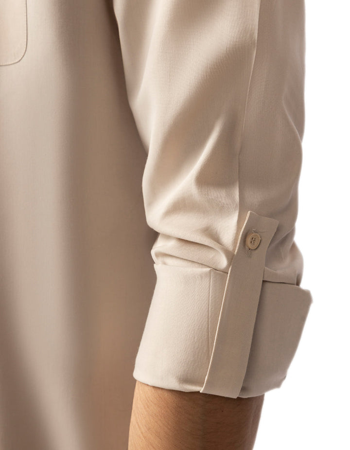 Blended Cream Kurta Trouser - J. Junaid Jamshed