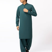 Blended Green Shalwar Kameez - J. Junaid Jamshed