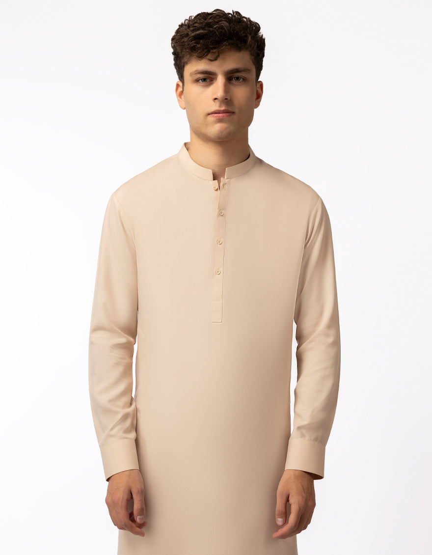 Blended Peach Shalwar Kameez - J. Junaid Jamshed