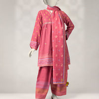 Khaddar Slub Pink Stitched Suit - J. Junaid Jamshed