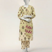 Lawn Multicolor Stitched Suit - J. Junaid Jamshed