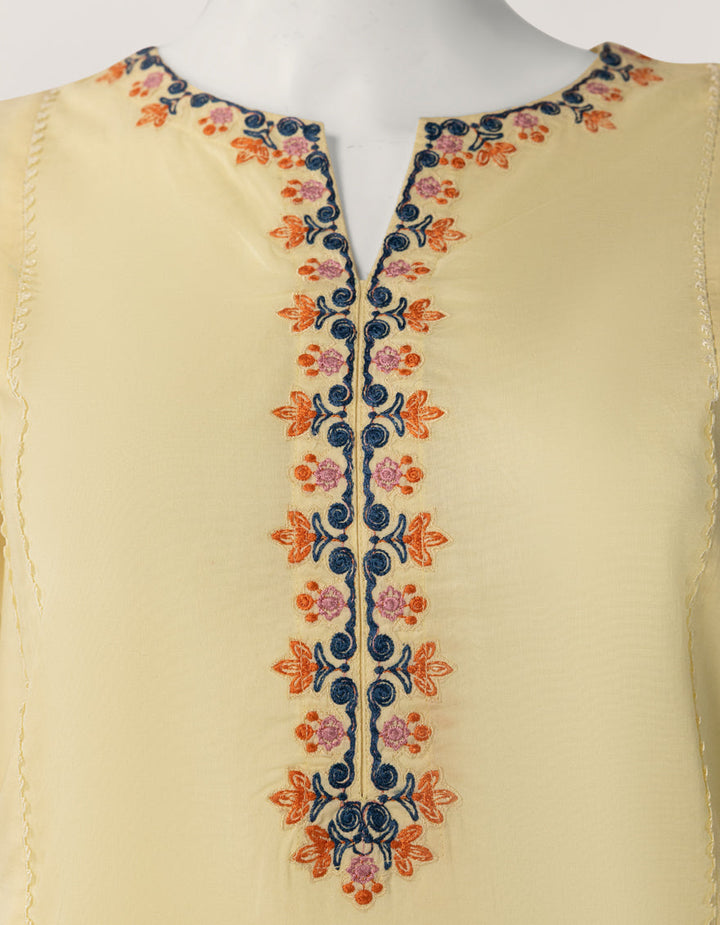 Lawn Yellow Stitched Suit - J. Junaid Jamshed