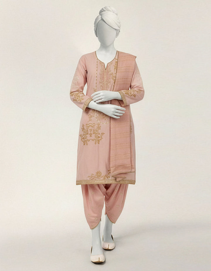 Lawn Pink Stitched Suit - J. Junaid Jamshed