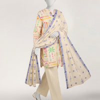 Lawn Multicolor Stitched Suit - J. Junaid Jamshed