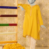 Lawn Yellow Kurti - J. Junaid Jamshed