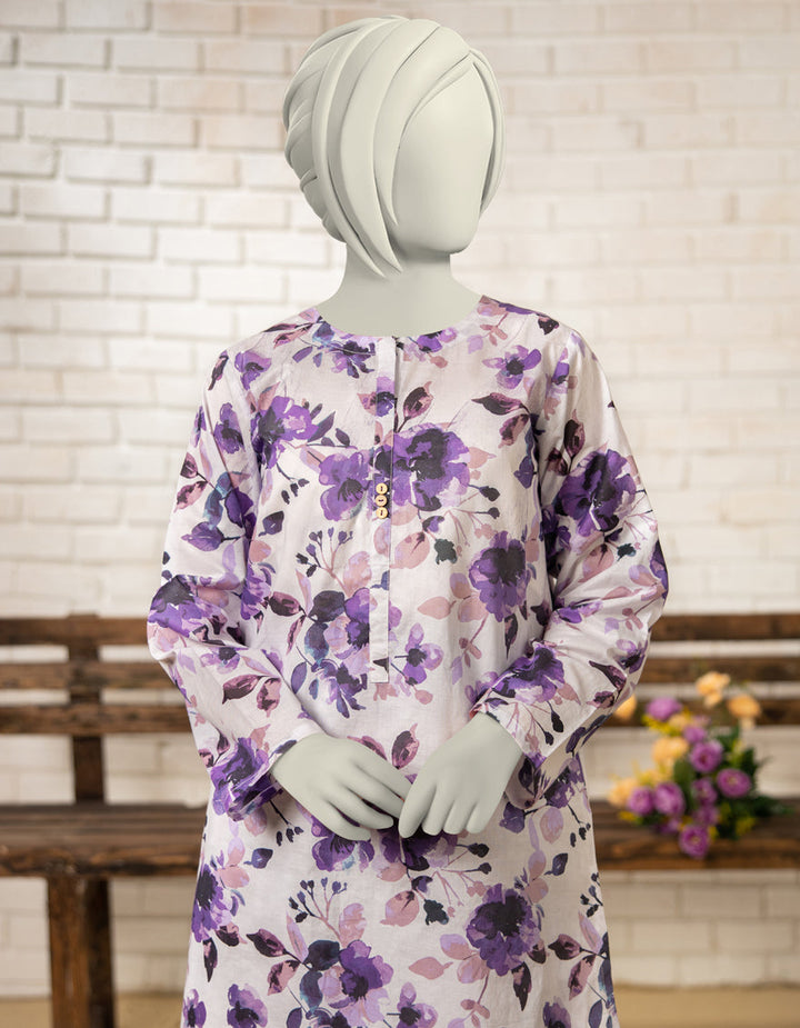 Lawn Purple Kurti - J. Junaid Jamshed