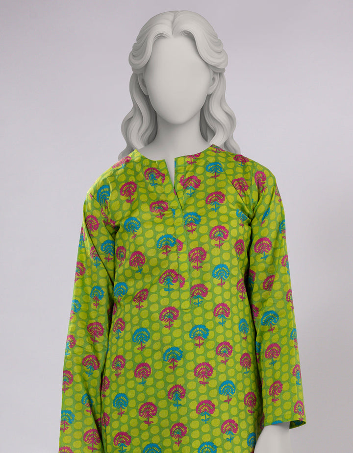 Lawn Green Kurti - J. Junaid Jamshed