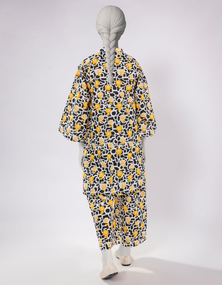 Lawn Off White Kurti - J. Junaid Jamshed