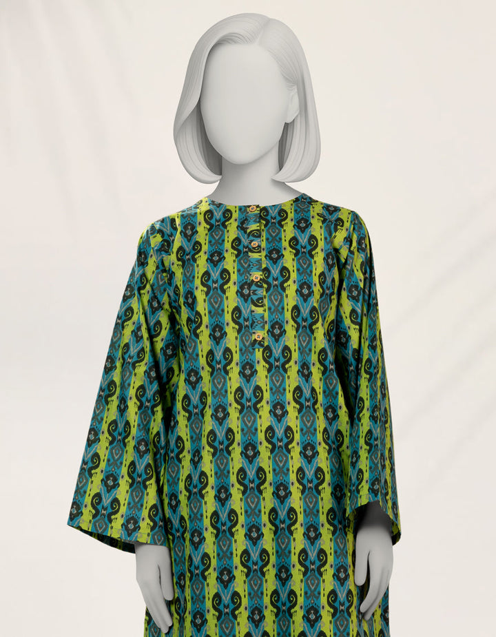 Lawn Blue Kurti - J. Junaid Jamshed