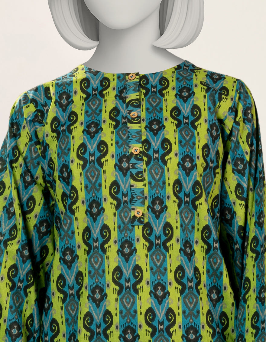 Lawn Blue Kurti - J. Junaid Jamshed