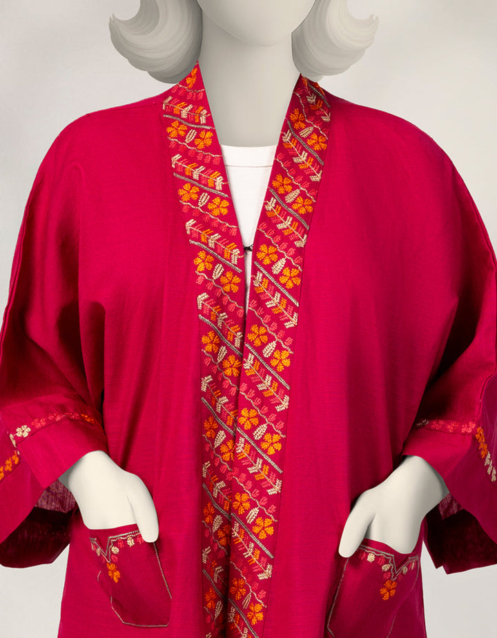 Khaddar Pink Kurti - J. Junaid Jamshed