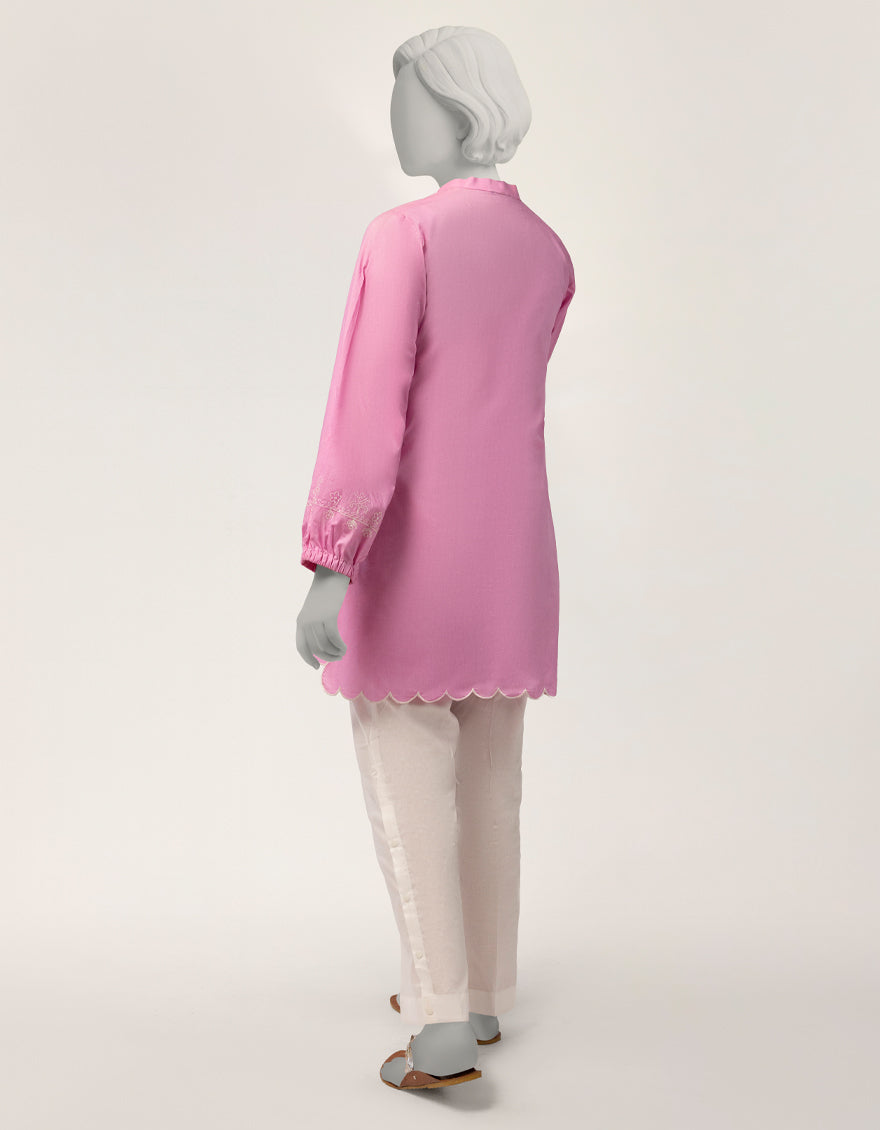 Lawn Pink Kurti - J. Junaid Jamshed