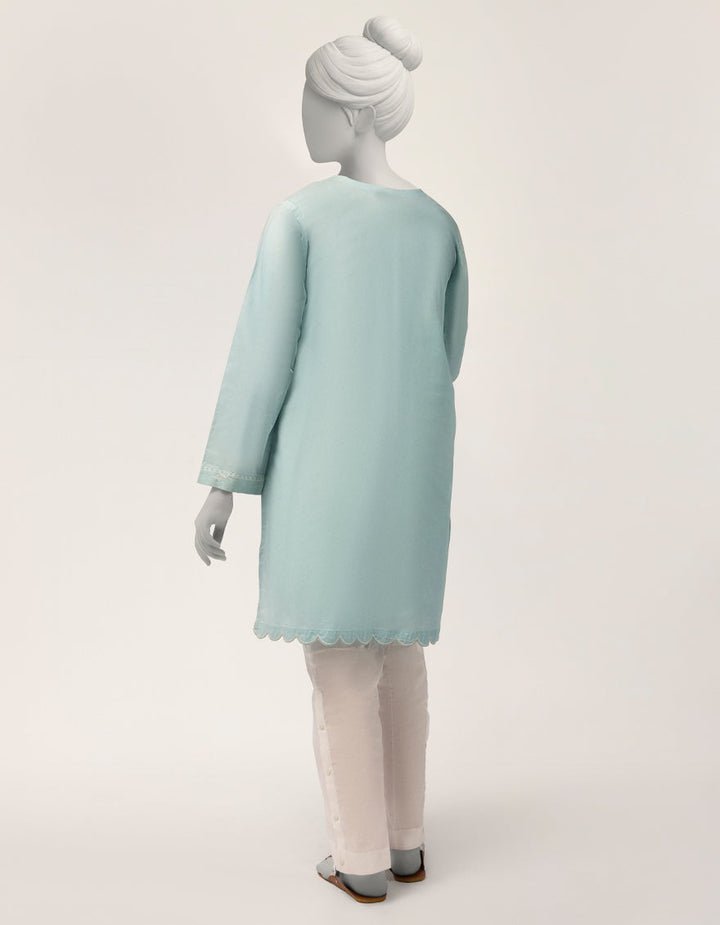 Lawn Turquoise Kurti - J. Junaid Jamshed