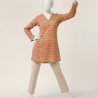 Lawn Pink Kurti - J. Junaid Jamshed