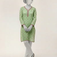 Lawn Green Kurti - J. Junaid Jamshed