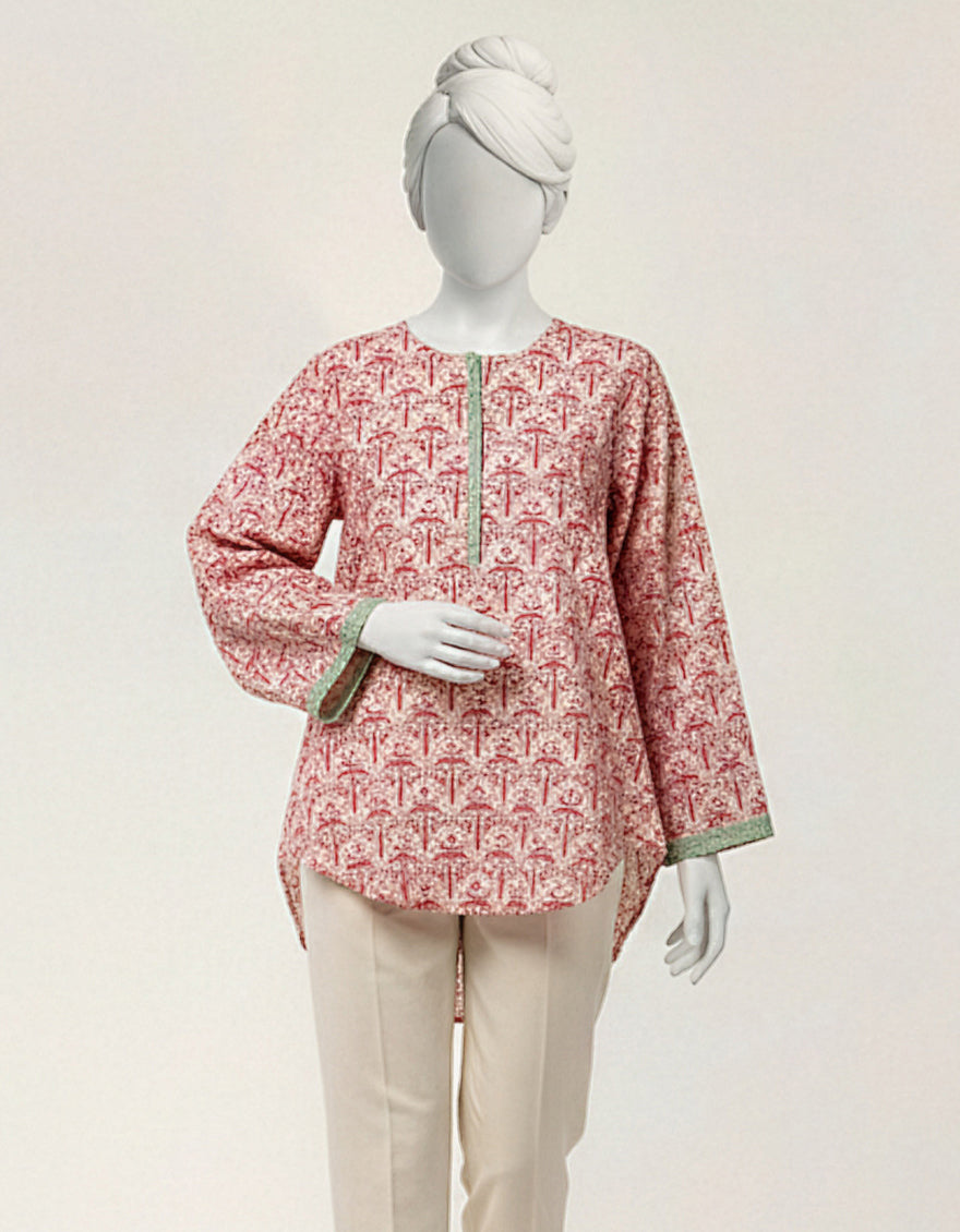 Lawn White Kurti - J. Junaid Jamshed
