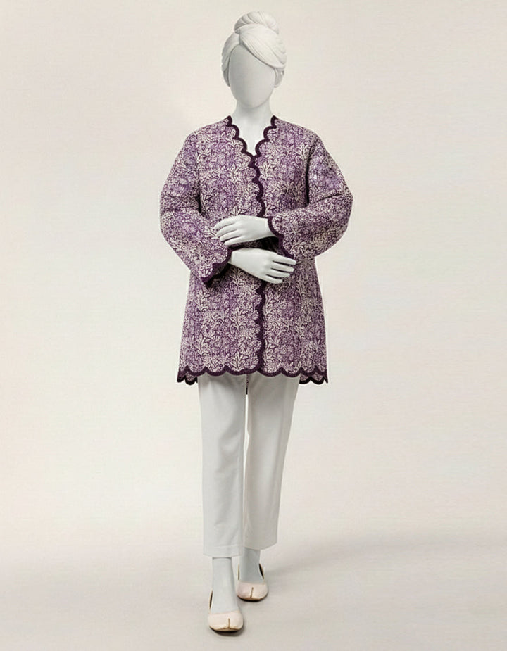 Lawn Purple Kurti - J. Junaid Jamshed