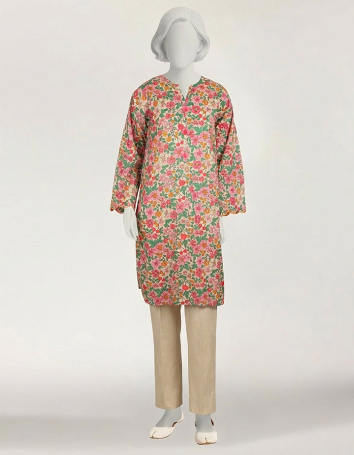 Lawn Multicolor Kurti - J. Junaid Jamshed