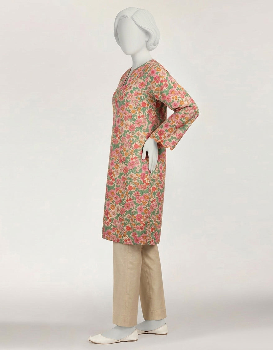Lawn Multicolor Kurti - J. Junaid Jamshed