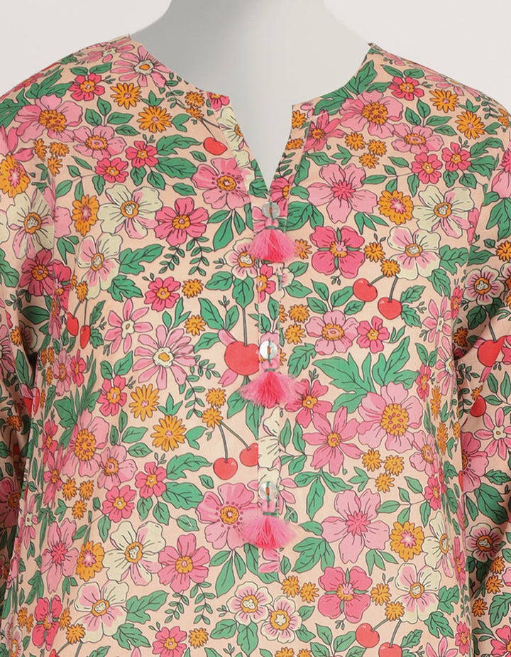 Lawn Multicolor Kurti - J. Junaid Jamshed