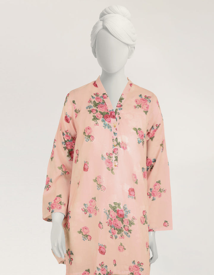 Lawn Pink Kurti - J. Junaid Jamshed