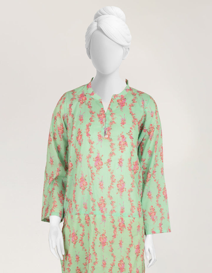 Lawn Green Kurti - J. Junaid Jamshed