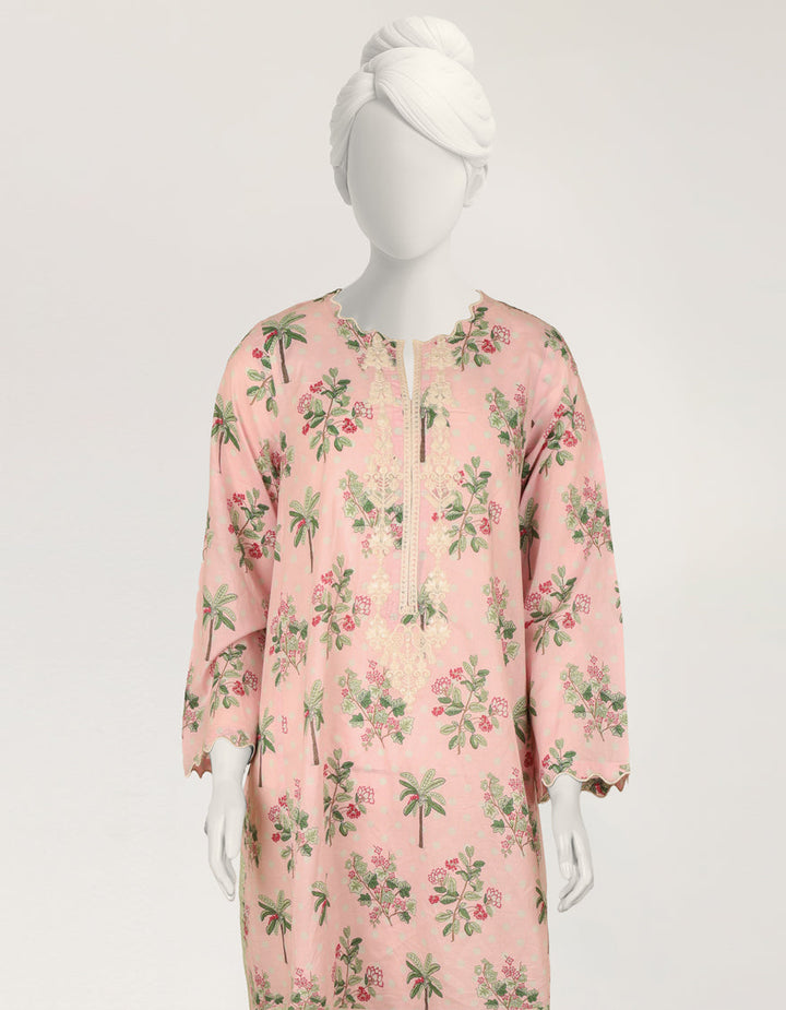 Lawn Pink Kurti - J. Junaid Jamshed