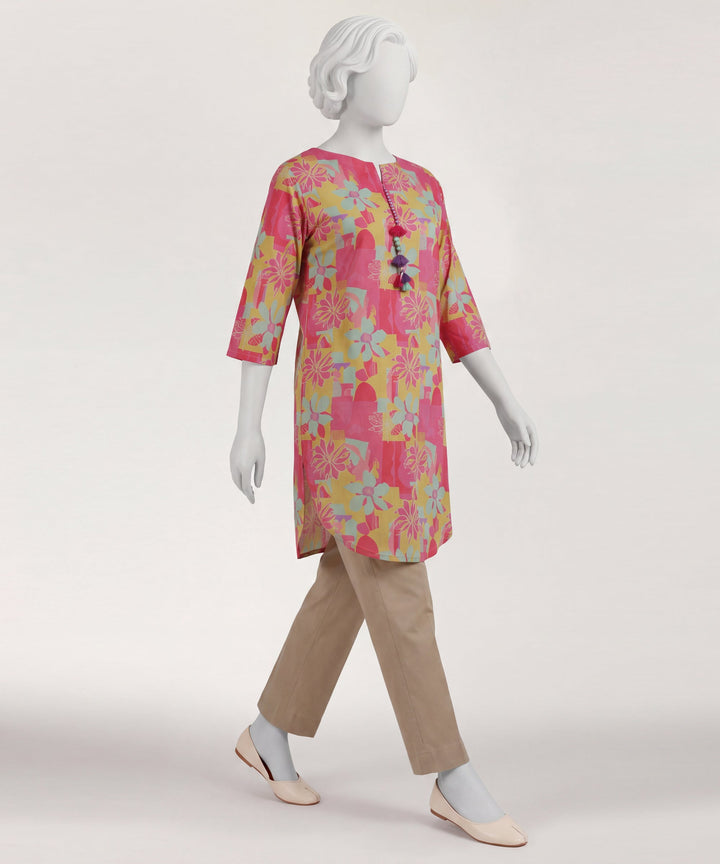 Lawn Multicolor Kurti - J. Junaid Jamshed