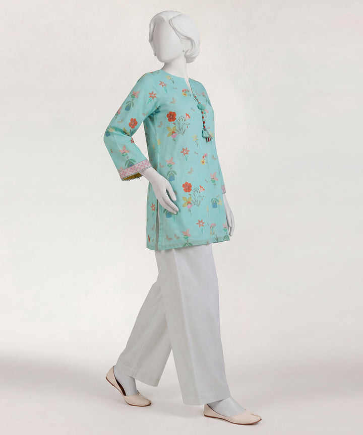 Lawn Sea Green Kurti - J. Junaid Jamshed